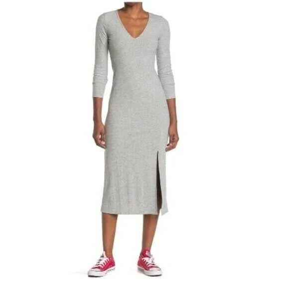 black knit dress sleeveless Black Sleeveless Ribbed Knit Fitted Dress main image 1